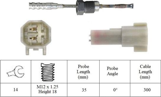 LUCAS LGS7301 - Датчик, температура выхлопных газов avtokuzovplus.com.ua