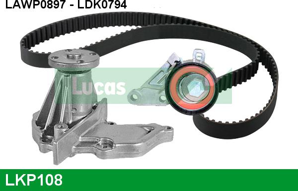 LUCAS LKP108 - Водяной насос + комплект зубчатого ремня avtokuzovplus.com.ua