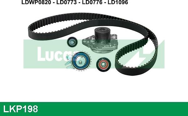 LUCAS LKP198 - Водяний насос + комплект зубчатого ременя autocars.com.ua