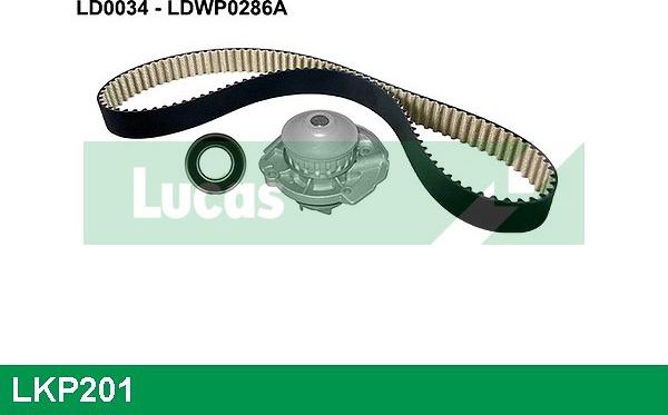 LUCAS LKP201 - Водяной насос + комплект зубчатого ремня avtokuzovplus.com.ua