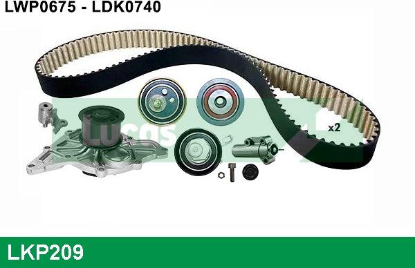 LUCAS LKP209 - Водяной насос + комплект зубчатого ремня avtokuzovplus.com.ua