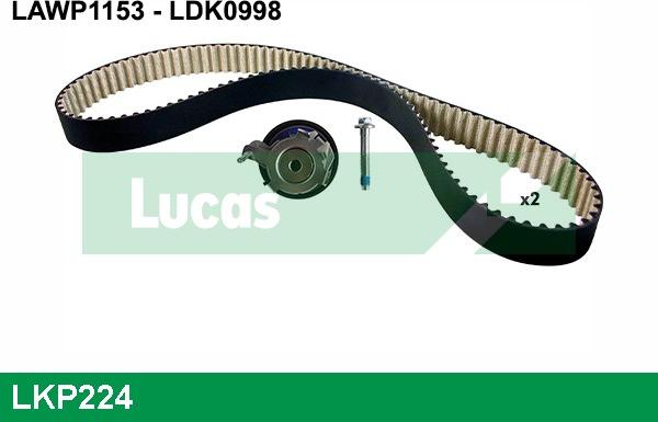 LUCAS LKP224 - Водяний насос + комплект зубчатого ременя autocars.com.ua