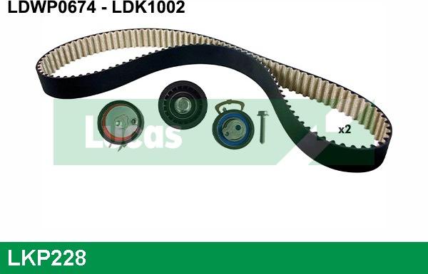 LUCAS LKP228 - Водяний насос + комплект зубчатого ременя autocars.com.ua