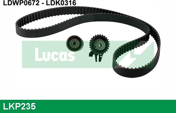LUCAS LKP235 - Водяний насос + комплект зубчатого ременя autocars.com.ua