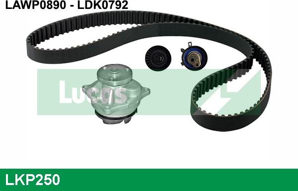 LUCAS LKP250 - Водяний насос + комплект зубчатого ременя autocars.com.ua