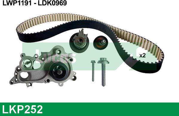 LUCAS LKP252 - Водяной насос + комплект зубчатого ремня avtokuzovplus.com.ua