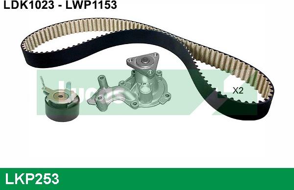 LUCAS LKP253 - Водяной насос + комплект зубчатого ремня avtokuzovplus.com.ua