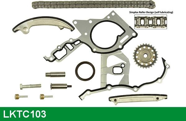 LUCAS LKTC103 - Комплект ланцюга приводу распредвала autocars.com.ua