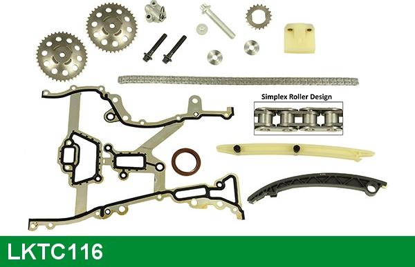 LUCAS LKTC116 - Комплект ланцюга приводу распредвала autocars.com.ua