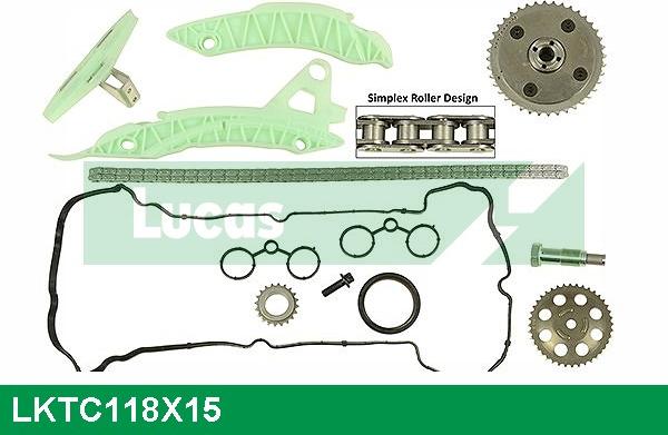 LUCAS LKTC118X15 - Комплект цепи привода распредвала autodnr.net