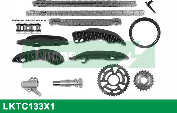 LUCAS LKTC133X1 - Комплект цепи привода распредвала autodnr.net