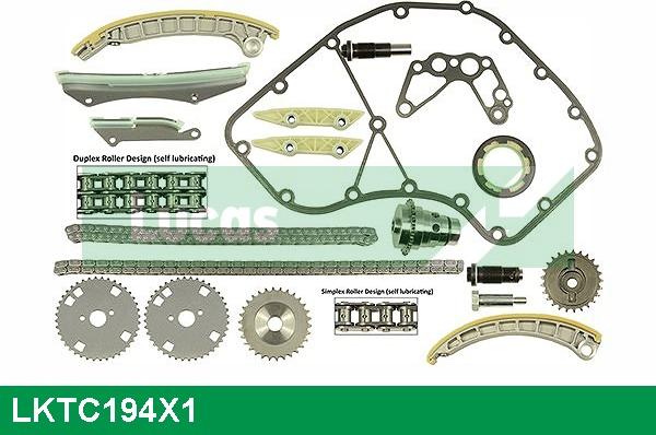 LUCAS LKTC194X1 - Комплект цепи привода распредвала autodnr.net