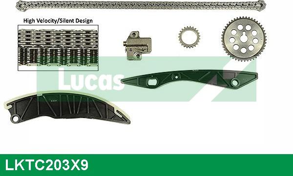 LUCAS LKTC203X9 - Комплект цепи привода распредвала autodnr.net