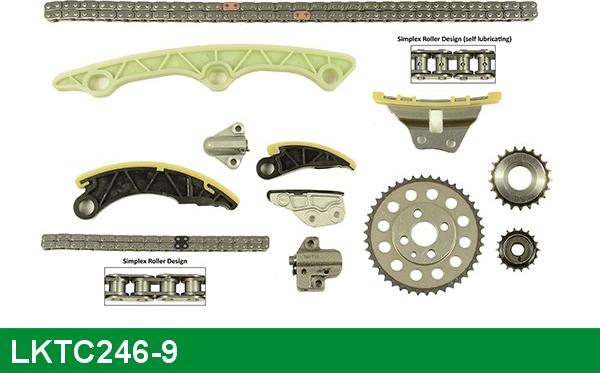 LUCAS LKTC246-9 - Комплект цепи привода распредвала avtokuzovplus.com.ua