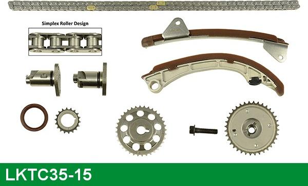 LUCAS LKTC35-15 - Комплект цепи привода распредвала avtokuzovplus.com.ua