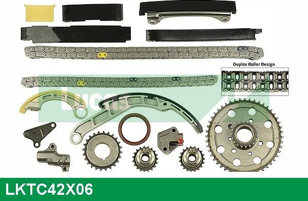 LUCAS LKTC42X06 - Комплект цепи привода распредвала autodnr.net