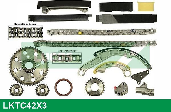 LUCAS LKTC42X3 - Комплект цепи привода распредвала autodnr.net