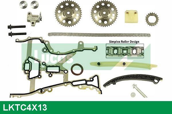 LUCAS LKTC4X13 - Комплект цепи привода распредвала avtokuzovplus.com.ua