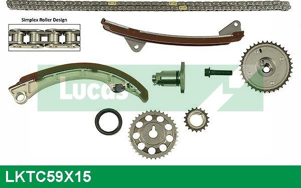 LUCAS LKTC59X15 - Комплект цепи привода распредвала autodnr.net