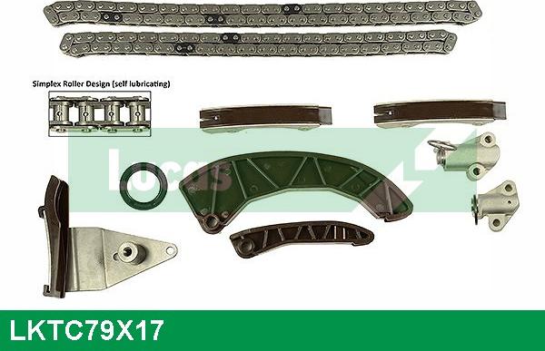 LUCAS LKTC79X17 - Комплект цепи привода распредвала autodnr.net