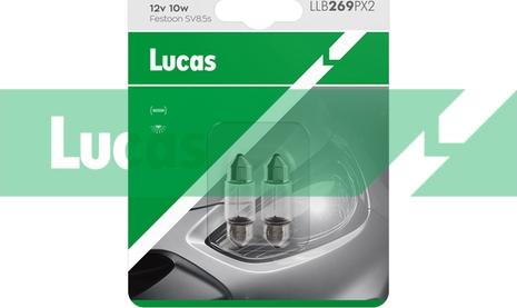 LUCAS LLB269PX2 - Лампа розжарювання, ліхтар освітлення номерного знака autocars.com.ua