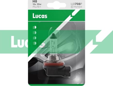 LUCAS LLB708P - Лампа розжарювання, фара дальнього світла autocars.com.ua