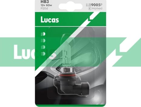 LUCAS LLB9005P - Лампа розжарювання, фара дальнього світла autocars.com.ua