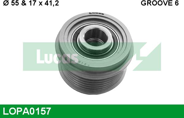 LUCAS LOPA0157 - Шкив генератора, муфта avtokuzovplus.com.ua