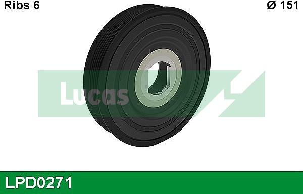 LUCAS LPD0271 - Ремінний шків, колінчастий вал autocars.com.ua