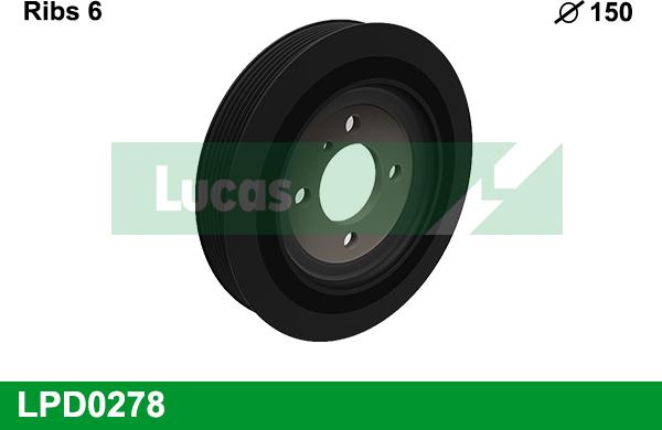 LUCAS LPD0278 - Шкив коленчатого вала avtokuzovplus.com.ua