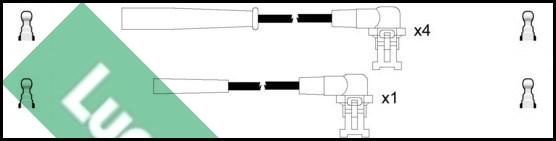 LUCAS LUC4102 - Комплект проводов зажигания autodnr.net