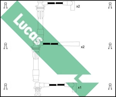 LUCAS LUC4107 - Комплект проводів запалювання autocars.com.ua