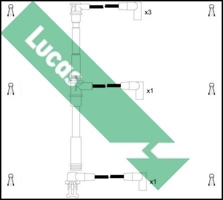 LUCAS LUC4110 - Комплект проводів запалювання autocars.com.ua