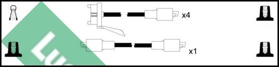 LUCAS LUC4114 - Комплект проводів запалювання autocars.com.ua