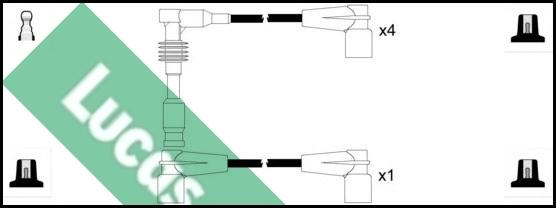 LUCAS LUC4197 - Комплект проводов зажигания avtokuzovplus.com.ua