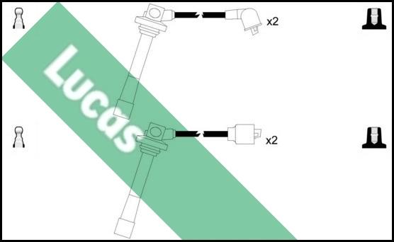 LUCAS LUC4207 - Комплект проводів запалювання autocars.com.ua