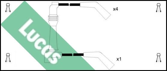 LUCAS LUC4224 - Комплект проводів запалювання autocars.com.ua