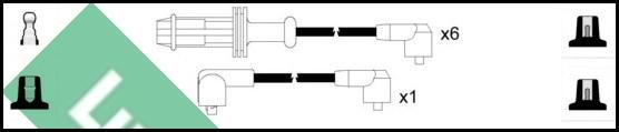 LUCAS LUC4227 - Комплект проводів запалювання autocars.com.ua