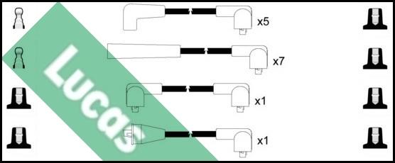 LUCAS LUC4370 - Комплект проводів запалювання autocars.com.ua