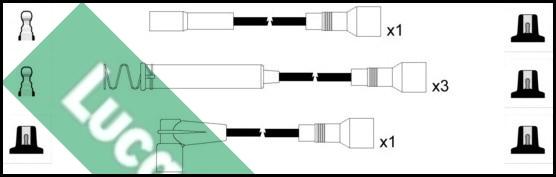 LUCAS LUC4387 - Комплект проводів запалювання autocars.com.ua