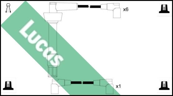 LUCAS LUC5116 - Комплект проводів запалювання autocars.com.ua