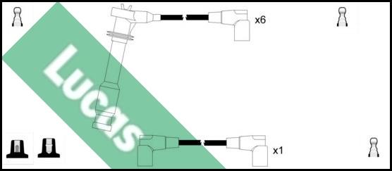 LUCAS LUC5258 - Комплект проводів запалювання autocars.com.ua