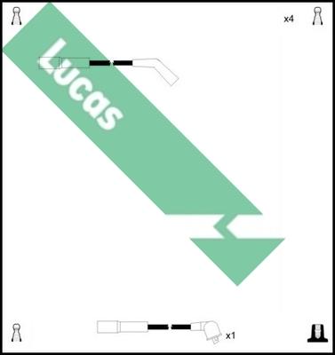 LUCAS LUC7155 - Комплект проводов зажигания avtokuzovplus.com.ua