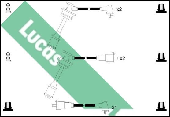 LUCAS LUC7222 - Комплект проводов зажигания avtokuzovplus.com.ua