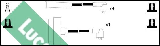 LUCAS LUC7308 - Комплект проводів запалювання autocars.com.ua