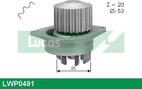 LUCAS LWP0491 - Водяной насос avtokuzovplus.com.ua