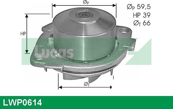 LUCAS LWP0614 - Водяний насос autocars.com.ua