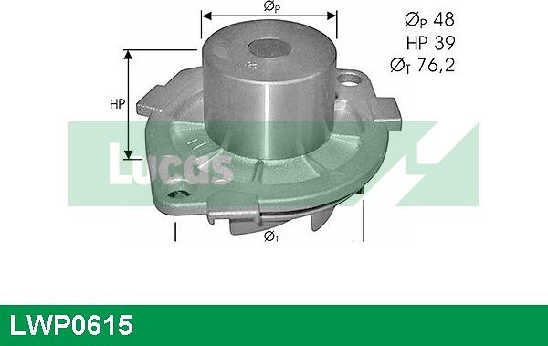 LUCAS LWP0615 - Водяний насос autocars.com.ua