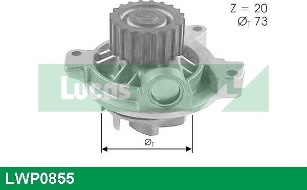 LUCAS LWP0855 - Водяний насос autocars.com.ua