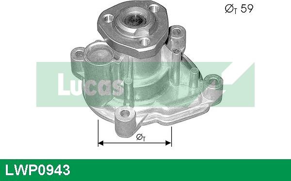 LUCAS LWP0943 - Водяний насос autocars.com.ua